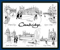 Mouse mat of Cambridge - King's, Queens', St John's, Gonville & Caius and Trinity College
