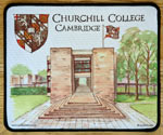 Mouse mat of Churchill College Cambridge
