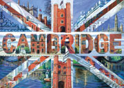 Cambridge union jack postcard