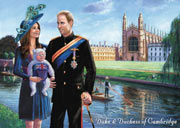 Duke and Duchess of Cambridge and baby postcard
