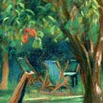 detail of:
Harvest Time at the Orchard, Grantchester
