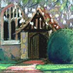 detail of:
Grantchester Church and Cherry Blossom