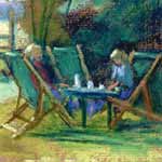 detail of:
The Orchard in Autumn, Grantchester
