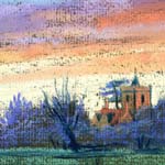 detail of:
Sunset over Grantchester Meadows