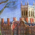 detail of:
St Johns College in the Snow