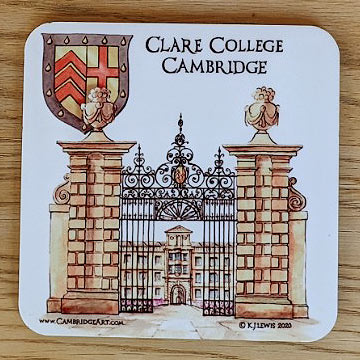 Coaster of Clare College Cambridge
