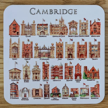 Coaster of Cambridge Colleges
