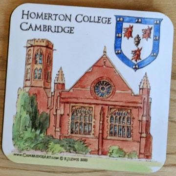 Coaster of Homerton College Cambridge