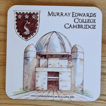 Coaster of Murray Edwards College Cambridge