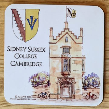 Coaster of Sidney Sussex College Cambridge