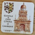 Coaster of Gonville and Caius College Cambridge