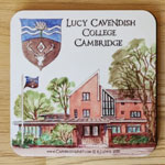 Coaster of Lucy Cavendish College Cambridge