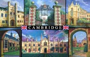 fridge magnet of Christs, Jesus, Sidney Sussex, Peterhouse, Corpus Christi and Pembroke Colleges, Cambridge