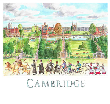Greeting Card of Cambridge Backs