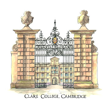 Greeting Card of Clare College Cambridge