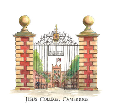 Greeting Card of Jesus College Cambridge