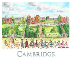 greeting card of Cambridge Backs
