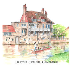 greeting card of Darwin College, Cambridge
