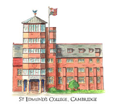 greeting card of St Edmunds College, Cambridge