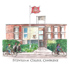 greeting card of Fitzwilliam College, Cambridge