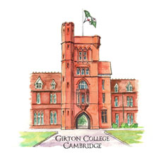 greeting card of Girton College, Cambridge