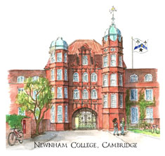 greeting card of Newnham College, Cambridge