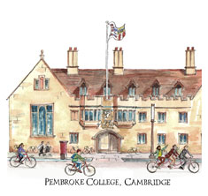 greeting card of Pembroke College, Cambridge