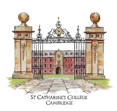 greeting card of St Catharines College, Cambridge