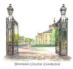 Card of Downing College Cambridge