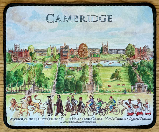 Mouse mat of Cambridge Backs