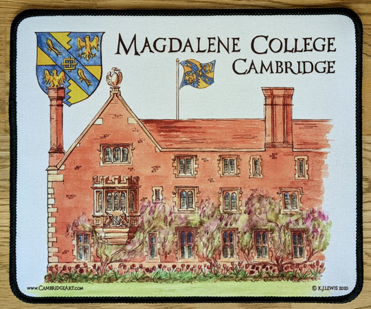 Mouse mat of Magdalene College Cambridge