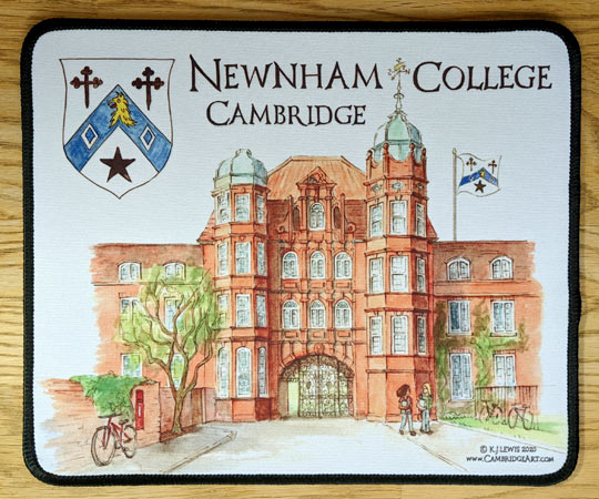 Mouse mat of Newnham College Cambridge