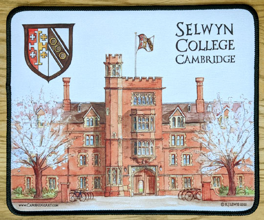 Mouse mat of Selwyn College Cambridge