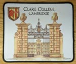 Mouse mat of Clare College Cambridge