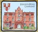 Mouse mat of Hughes Hall, Cambridge