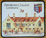 Mouse mat of Pembroke College Cambridge