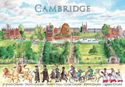 Cambridge Backs panorama postcard