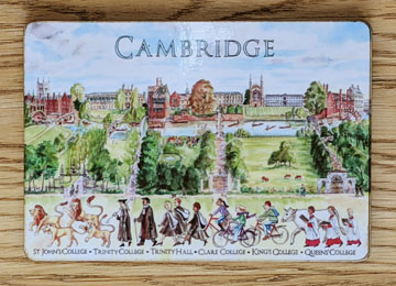 Wooden Fridge Magnet of Cambridge Backs