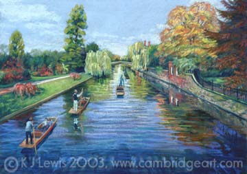 The Cam through Clare College